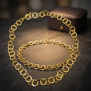 Collier chaîne pour pull en laiton plaqué or 18 carats, fait main, style religieux, motif massif, 18 pouces - Product Image 4