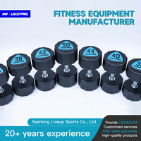 Fabricant d'haltères CPU 12 faces 5-100LB avec logo personnalisé Équipement de gymnastique Haltères de fitness en acier et uréthane 2-60KG Poids d'haltères