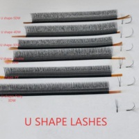 Extensions de cils Neelash Private Logo en forme de U, croisés, effet plume YY 3DW/4DW/5DW 7-15mm, faits à la main, à bouche étroite, motif trèfle à quatre feuilles