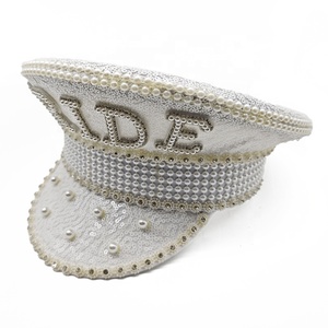 Manwu femmes paillettes mariée sergent mariée poule Festival anniversaire marin fête casquette pour Bachelorette événements en plein air - Product Image 6