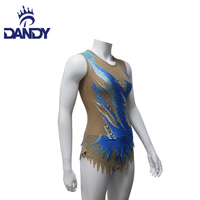 Dandy Nouveau design Spandex Gymnastique Danse sans manches Gymnastique rythmique Justaucorps pour filles
