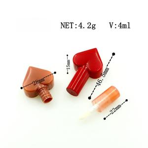 Nouveau Style mignon en forme de coeur 4ml vide brillant à lèvres Tube multicolore personnalisé moulé par <span class=keywords><strong>injection</strong></span> utilisation cosmétique avec bouchon à vis - Product Image 1
