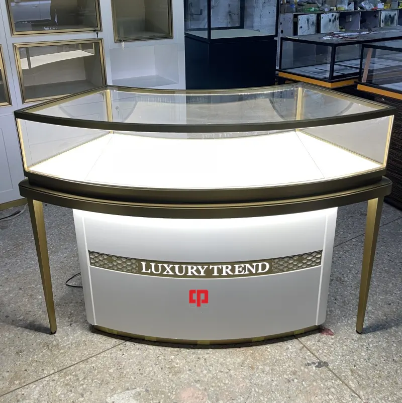 High Grade Jewelry Showroom Furniture With Glass Display Counter And Jewelry Showcase