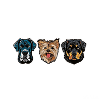 Badges personnalisés pour animaux de compagnie, chiens, plaqués noir, émail souple, sérigraphiés, écussons et épingles de revers personnalisées