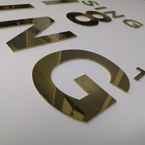 Logo 3D intérieur/extérieur Rose or lettre signe découpé au laser fabriqué effet de lumière rouge magasin à distance publicité pour bureau à domicile - Product Image 3