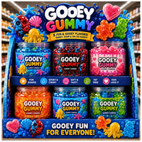 Bonbons populaires, gommes, vente en gros et fabrication de bonbons sur mesure, gommes en tube souple, bonbons liquides, OEM/ODM, Halal