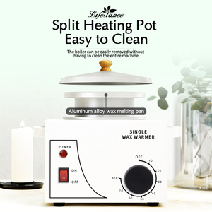 Lifestance sáp thuốc làm rụng lông nóng nồi đơn sắt tóc loại bỏ sáp máy 350W Điện sáp ấm hơn cho salon nhà - Product Image 2