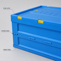 Boîte de rangement pliable, empilable et recyclable, adaptée aux supermarchés Conteneurs en plastique emboîtables en maille