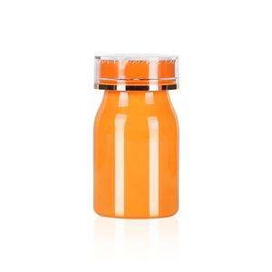 Botella de PET vacía de plástico rosa, naranja y negro de 100ml, contenedor de grado alimenticio, botella de plástico para pastillas, tapa de seguridad CRC - Product Image 1