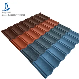 American bond UV resistant Building Material 1340x420mm sheets tile roof stone coated metal rooftile price