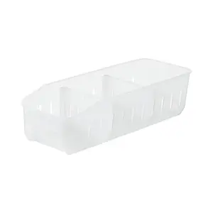서랍형 PP 투명 젖빛 식품 꺼내기 쉬운 냉장고 청과 보관 박스 3 점