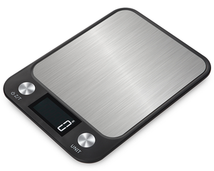 Balança de cozinha eletrônica multifuncional, para medição de peso e alimentos, 5kg, 1g, digital, de aço inoxidável
