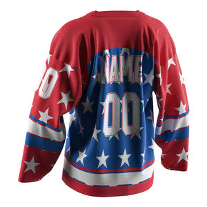 เสื้อเจอร์ซีย์ตาข่ายแบบมีเชือกผูกสำหรับเล่นฮอกกี้กันแบคทีเรียลายธงสหรัฐอเมริกาผ้ายืดได้<span class=keywords><strong>2</strong></span>ทางเพื่อความคล่องตัวเต็มรูปแบบ - Product Image 3