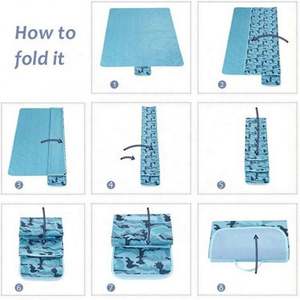 Vente en gros directe d'usine, tapis de plage pliable extra large, léger, durable, imperméable, résistant au sable, pour la randonnée et les pique-niques - Product Image 5