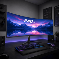 Moniteur de jeu incurvé 49 pouces 240 Hz 1 ms IPS 4K DQHD, moniteur de bureau incurvé 4K 120 Hz pour le jeu, directement de l'usine