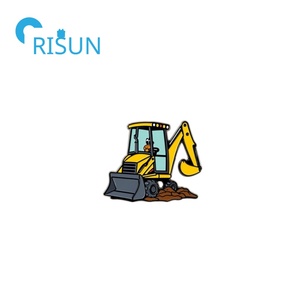 Broche de camion tracteur excavatrice en métal personnalisée Mini pelleteuse pelleteuse Épinglette en émail Épingle de revers jaune pour pelleteuse insigne de goupille - Product Image 4