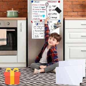 Pizarra Magnética Blanca para Refrigerador, Paquete de 2, 12x16 Pulgadas, Pizarra de Borrado en Seco, Organizador de Cocina, Planificador, 3 Marcadores, Borrador, 4 Imanes, PET - Product Image 3