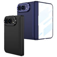 Coque de téléphone magnétique à couverture intégrale pour iPhone Duo Fold avec film frontal intégré, protection de l'axe central, antichoc, large protection