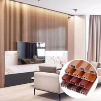Panneau mural en PVC WPC pour intérieur de bureau commercial Hengzheng, profil composite en poudre de bois, facile à nettoyer, installation facile, longue durée de vie, haute qualité