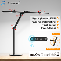 Lámpara LED de estudio para el cuidado de los ojos, Monitor de ordenador con Control táctil, pantalla de oficina en casa, lámpara de escritorio de lectura regulable con Base
