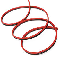 Cable de altavoz 10 12 14 16 18 20 22 24 AWG de 2 pines, rojo y negro, Cable plano doble para tira de LED, lámpara, Bombilla, altavoces, Audio para coche, hogar