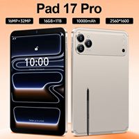Tablet Android Original Pad 17 Pro 16GB+1TB Memori Besar Layar HD 10.1" USB Type C Tablet PC Anak X25 Ultra Tablet