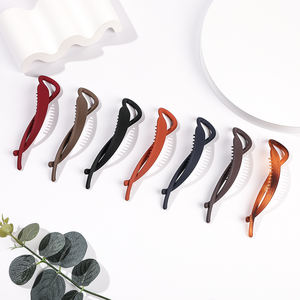 Coréen Vintage Banane Mat Pinces À <span class=keywords><strong>Cheveux</strong></span> Griffe Fille En Plastique Barrette <span class=keywords><strong>Crabe</strong></span> Griffes Vertical Queue De Cheval Femmes Filles Accessoires De <span class=keywords><strong>Cheveux</strong></span> - Product Image 1