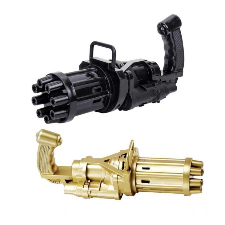 Electric Gatling Bubble Guns Machine for Kids 8-Hole Bubble Blaster Blower Automatic Bubble Machine Outdoor Summer Cool Toys