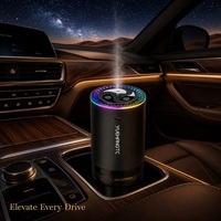 Diffuseur d'arômes intelligent pour voiture, rechargeable par USB, commande tactile, lumière ambiante RGB, projection de ciel étoilé, vaporisateur de parfum