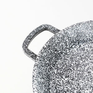 Casserole en céramique personnalisée <span class=keywords><strong>Scola</strong></span> JB-A2218A 2024, 18 cm, classique, biseautée, peu profonde, points blancs foncés, résistante aux hautes températures, en verre - Product Image 5