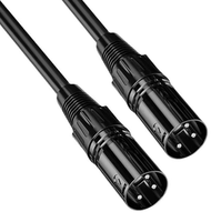 Câble de signal DMX Yuchen de haute qualité, XLR femelle-femelle, trois broches, noir, pour le contrôle et l'extension de l'éclairage de scène