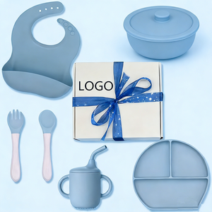 Juego <span class=keywords><strong>de</strong></span> Vajilla <span class=keywords><strong>para</strong></span> Bebés <span class=keywords><strong>de</strong></span> Silicona <span class=keywords><strong>de</strong></span> Alta Calidad, Libre <span class=keywords><strong>de</strong></span> BPA, Plato, Tazón, Babero, Taza, Cuchara y Tenedor, 2026 - Product Image 1
