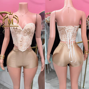 Nuovi pantaloncini estivi da donna Set con stampa <span class=keywords><strong>corsetto</strong></span> <span class=keywords><strong>Crop</strong></span> <span class=keywords><strong>Top</strong></span> e Shorts in 2 pezzi Set di <span class=keywords><strong>corsetto</strong></span> Y2k due pezzi Set abbigliamento donna - Product Image 6