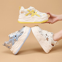 Chaussures décontractées respirantes en maille perforée à semelle épaisse polyvalentes, nouvelle collection printemps-été 2026, baskets sportives pour femmes