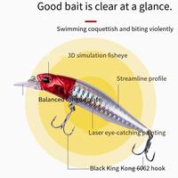 Umpan Keras Minnow Laser Suspending Aotuo Laris Manis 7.5cm 9cm 11cm untuk Memancing Ikan Bass, Culter, Mandarin di Air Tawar