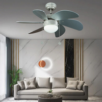 Ventilateur de plafond électrique silencieux de haute qualité, personnalisable, luminaire de plafond, lustre LED, 220 volts