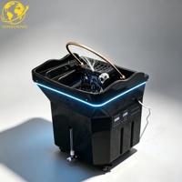 Bac à shampoing portable moderne en plastique noir, style européen, pour spa capillaire, thérapie aquatique, salon de coiffure, salle de bain et salle de sport, livraison gratuite