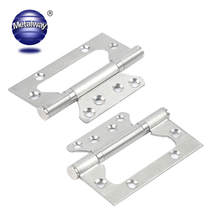 Charnière <span class=keywords><strong>invisible</strong></span> en acier inoxydable robuste à charge lourde, montage encastré, finition nickel satiné, pour portes intérieures, 2 mm, 180 degrés, facile à installer - Product Image 1