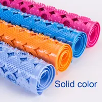 Tapis de sol de salle de bain en PVC moderne et écologique Grand tapis antidérapant pour salle de douche Baignoire Tapis de massage pour pieds Design carré Fabriqué à la machine