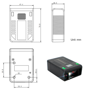 Xincode Máy Quét Mã Vạch Có Dây Đa Chức Năng Mô-đun Máy Quét Mã Vạch <span class=keywords><strong>2D</strong></span> Qr Màn Hình Quét Tự Động - Product Image 6