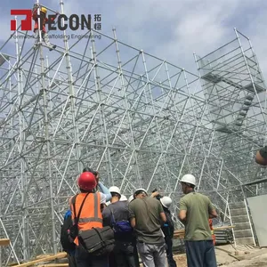 TECON Metal Ringlock Scaffolding For Building Construction Hot Dip Galvanized Shoring Bridge Scaffold Tower System Traditional