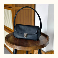 Bolso de Mano de Diseño de Lujo para Mujer 2026, Marca Famosa, Cuero Genuino de Alta Calidad, Forma de Satchel, Elegante, Suave y Duradero, con Cierre