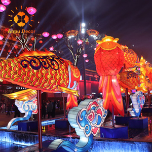 Fashion Design tradizione Light Festival decorazione lanterna di <span class=keywords><strong>pesce</strong></span> rosso LED lanterne di <span class=keywords><strong>pesce</strong></span> animale per il capodanno lunare - Product Image 6