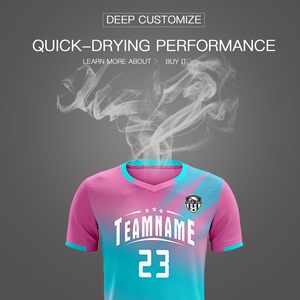Pantalones Cortos de Fútbol Personalizados Unisex para Adultos, Cuello en V, Sublimados, que Absorben la Humedad, con Nombre, Número y Logotipo del Equipo, Ropa Deportiva - Product Image 4