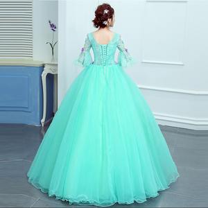 ชุดสอบศิลปะสำหรับนักเรียนชุดเดรส<span class=keywords><strong>ยาว</strong></span>สำหรับการแสดงเดี่ยวผ้าปอมปาดัวร์สำหรับสตูดิโอ2024ใหม่ - Product Image 3