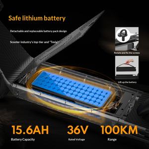 Nouvelle trottinette électrique, autonomie de 100 km, haute puissance, pliable, pour adultes, 10 pouces, 2 roues, 40 km/h, en alliage d'aluminium - Product Image 3