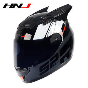 HNJヘルメットManufatore卸売格安価格ヘルメットオートバイフルフェイスホーン取り外し可能スタイリッシュなロードライディングヘッドセーフティギア - Product Image 3