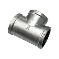 Té réducteur en fonte malléable GI Raccord de tuyau 4*1 1/2 pouces Filetage BSPT