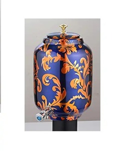 Distributeurs d'eau de concepteur brillant enduit de laque de cuivre pur pour le prix de gros d'articles de service élégants de l'Inde - Product Image 2