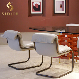 Modern Tempered Glass Leg Red Marble <strong>Dining</strong> <strong>Room</strong> Tables <strong>6</strong> 8 10 Seater Marble <strong>Dining</strong> Tables <strong>Set</strong> and <strong>Chair</strong> for Villa Apartment - Product Image 3